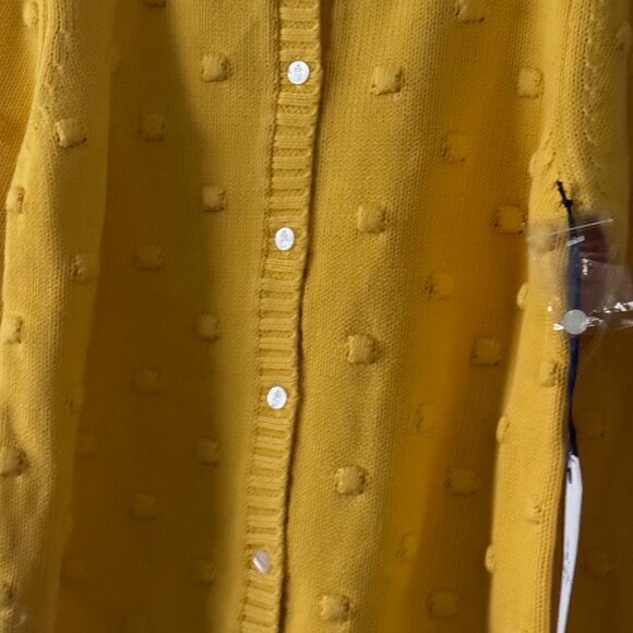 New Classic Prep Girls Elise Popcorn Cardigan Banana Cream Yellow Size 10 - Picture 5 of 15